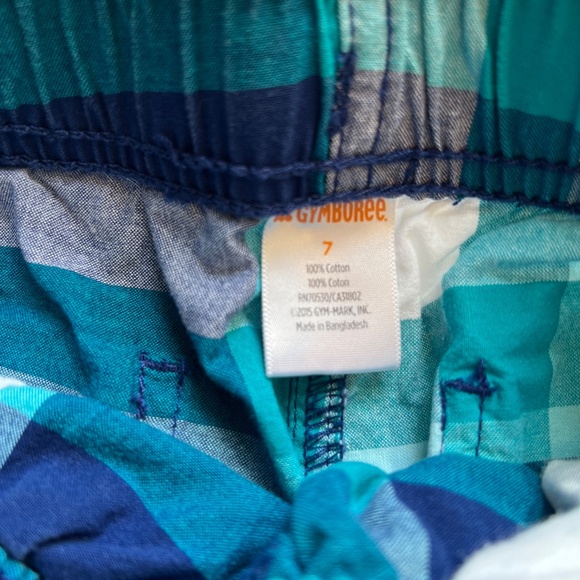 NWOT Gymboree Blue Plaid Cargo Shorts Kids 7 - Picture 3 of 3